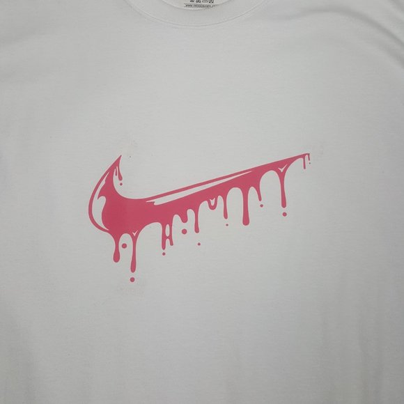 Nike Swoosh Drip T-SHIRT Drip PINK NWT M L XL - Picture 3 of 6